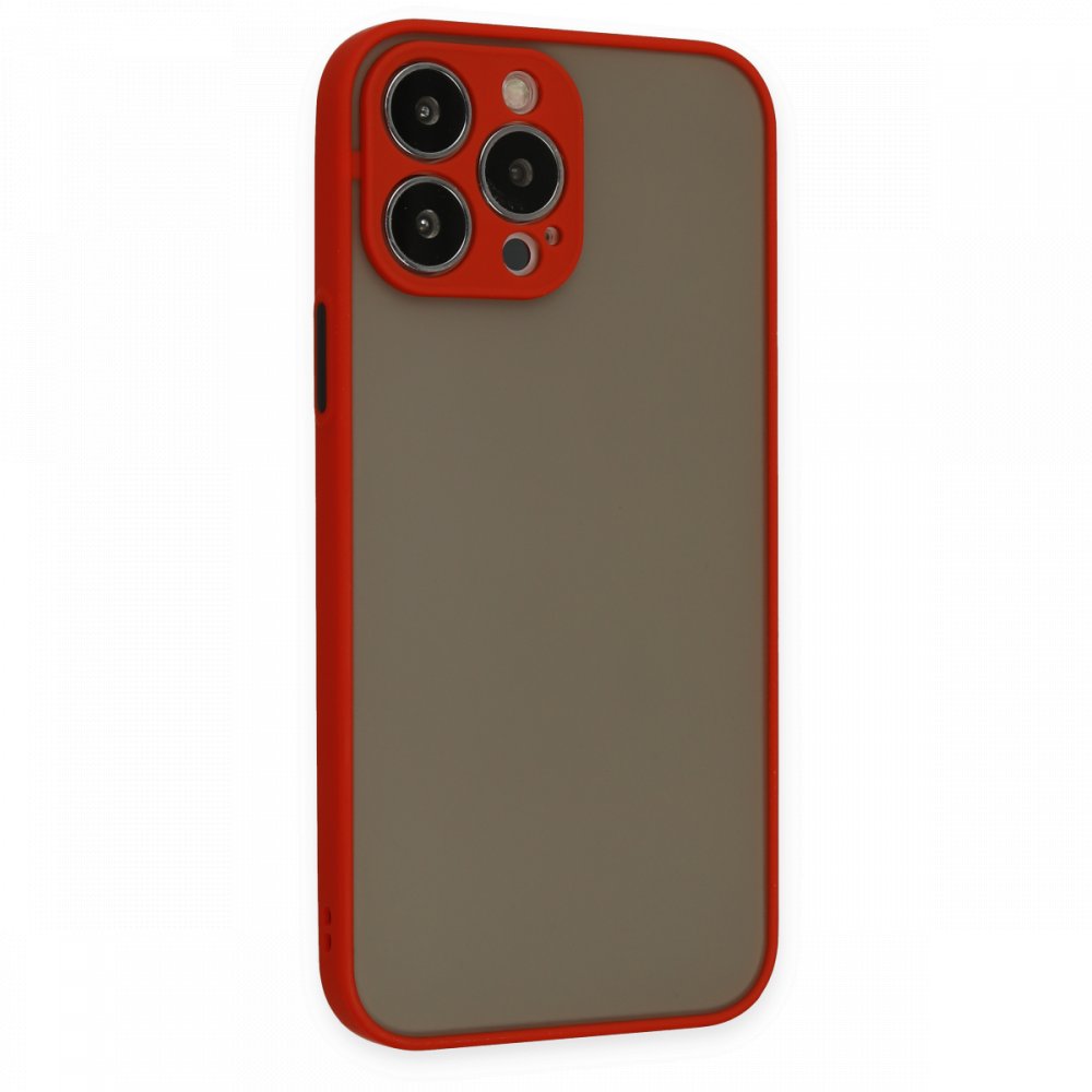 iPhone 13 Pro Kılıf Montreal Silikon Kapak - Kırmızı iPhone 13 Pro Kılıf Montreal Silikon Kapak - Kırmızı