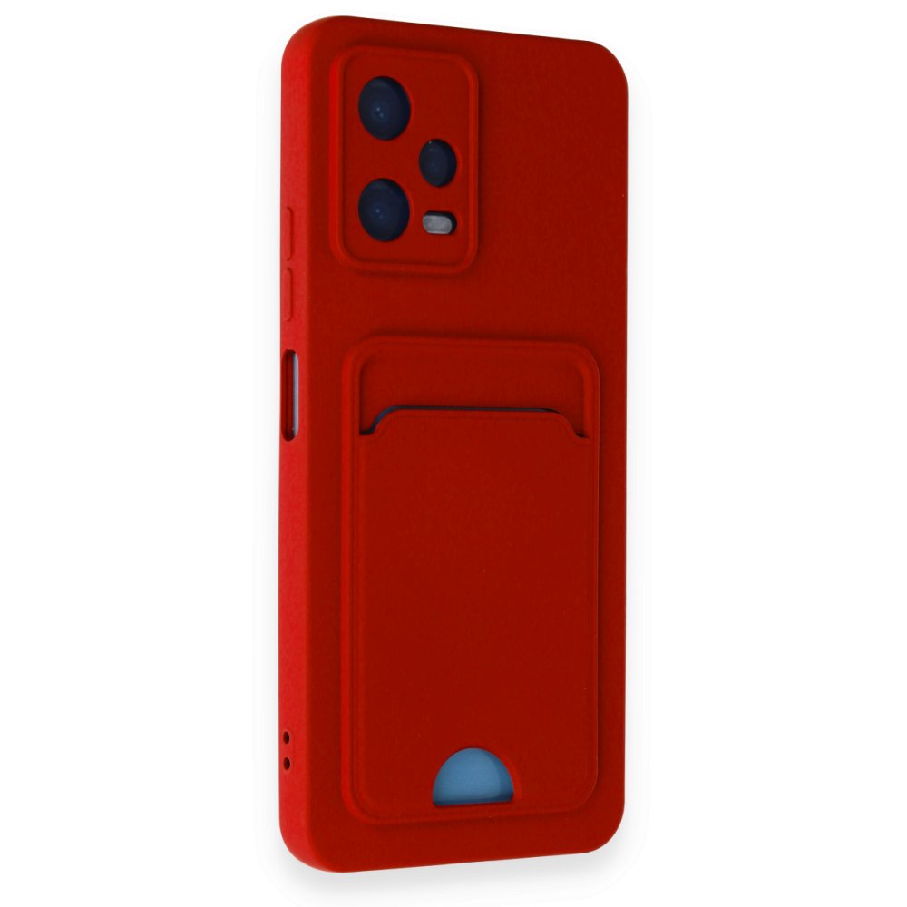  Xiaomi Poco X5 5G Kılıf Kelvin Kartvizitli Silikon - Kırmızı