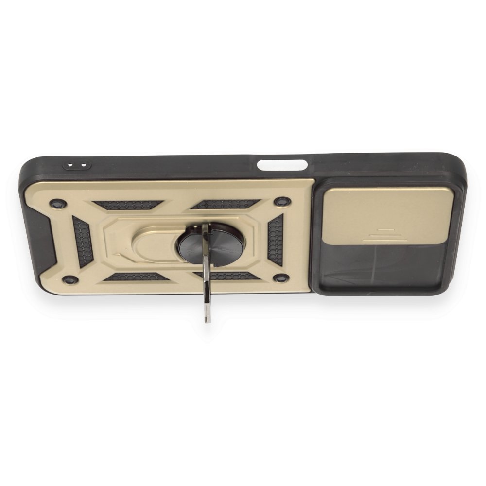 Realme C35 Kılıf Pars Lens Yüzüklü Silikon - Gold  Realme C35 Kılıf Pars Lens Yüzüklü Silikon - Gold