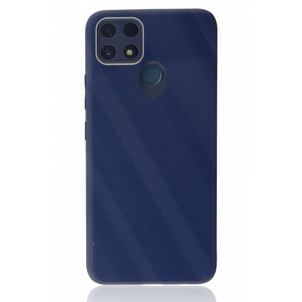  Realme C25s Kılıf Glass Kapak - Lacivert