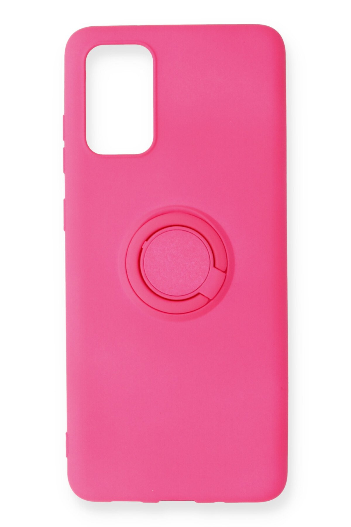  Samsung Galaxy S20 Kılıf Viktor Yüzüklü Silikon - Pembe