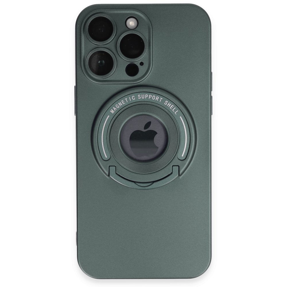  iPhone 13 Pro Max Kılıf Lukka Magneticsafe Kapak - Koyu Yeşil