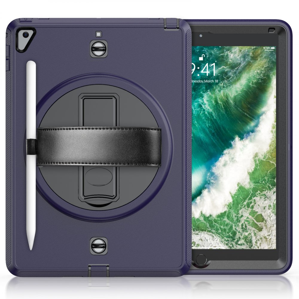  iPad 5 Air 9.7 Kılıf Strap-C Otterbox Tablet Kapak - Lacivert