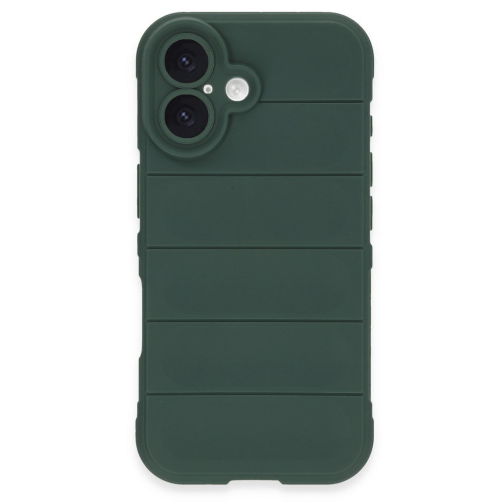 iPhone 16 Plus Kılıf Optimum Silikon - Koyu Yeşil  iPhone 16 Plus Kılıf Optimum Silikon - Koyu Yeşil