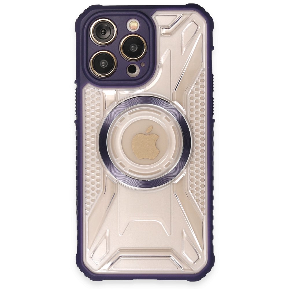  iPhone 13 Pro Kılıf Prag Magneticsafe Kapak - Derin Mor