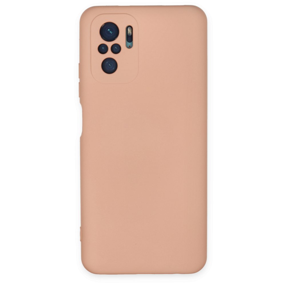  Xiaomi Poco M5s Kılıf Nano içi Kadife Silikon - Pudra