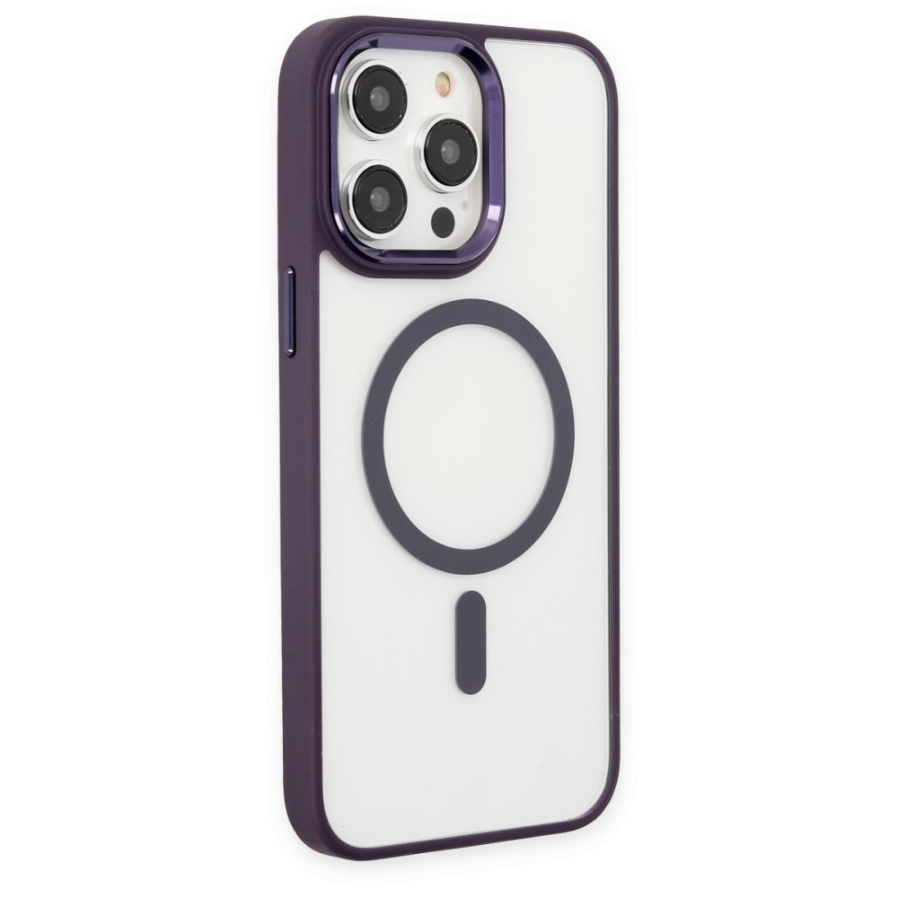  iPhone 14 Pro Kılıf Room Magneticsafe Silikon - Derin Mor