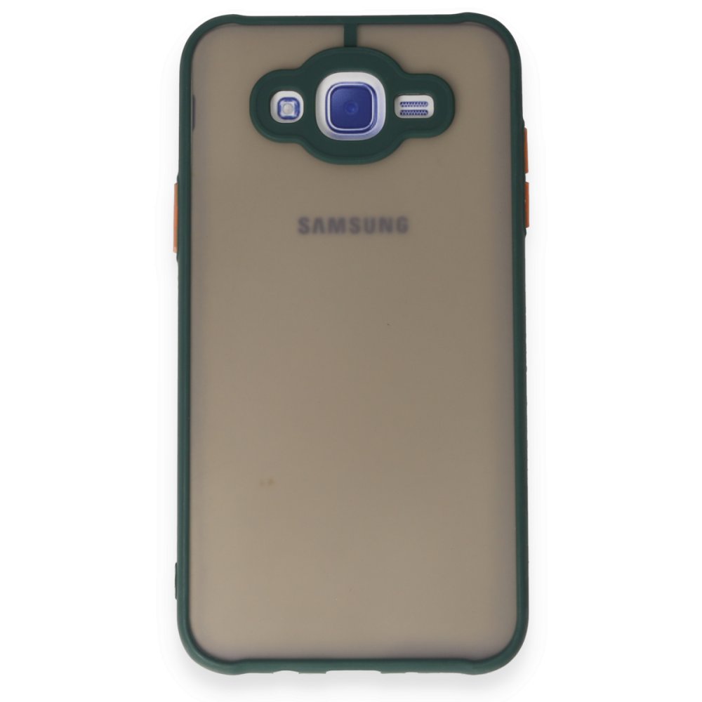  Samsung Galaxy J7 Kılıf Montreal Silikon Kapak - Yeşil