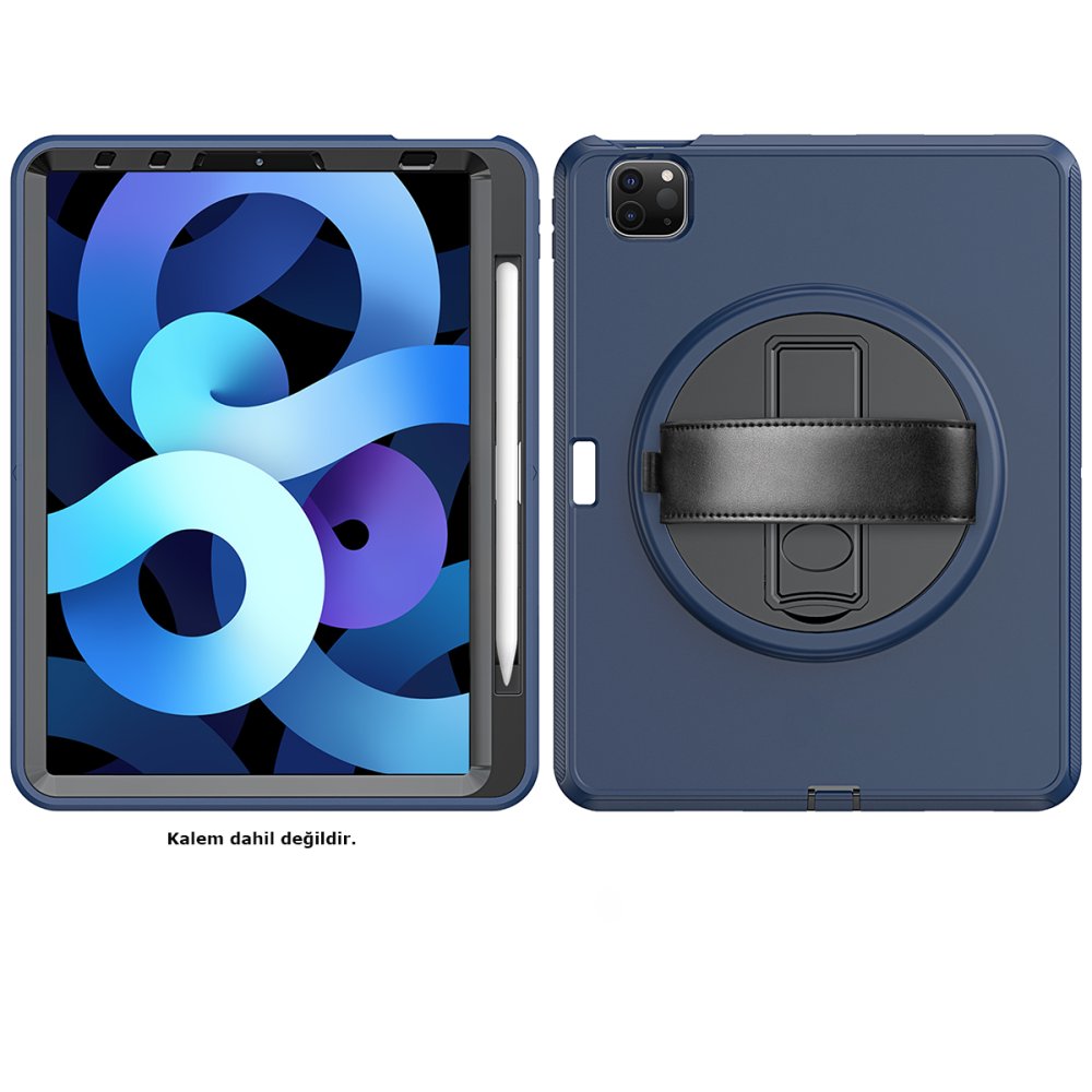  iPad Pro 11 (2020) Kılıf Hand Strap Tablet Kılıfı - Lacivert