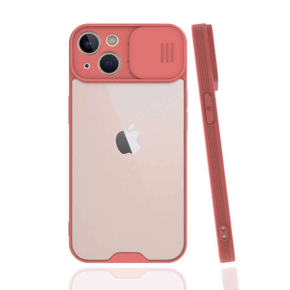  iPhone 13 Kılıf Platin Kamera Koruma Silikon - Pembe