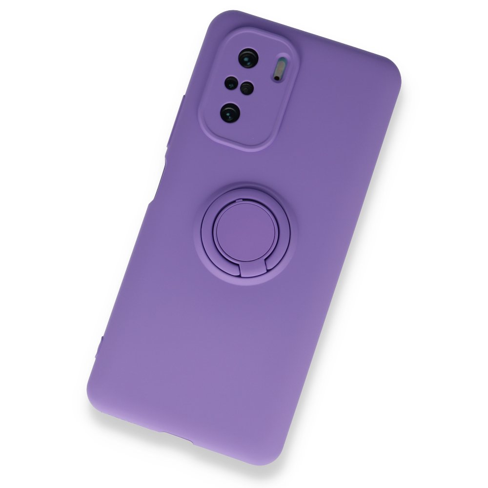 Redmi K40 Kılıf Viktor Yüzüklü Silikon - Mor Redmi K40 Kılıf Viktor Yüzüklü Silikon - Mor