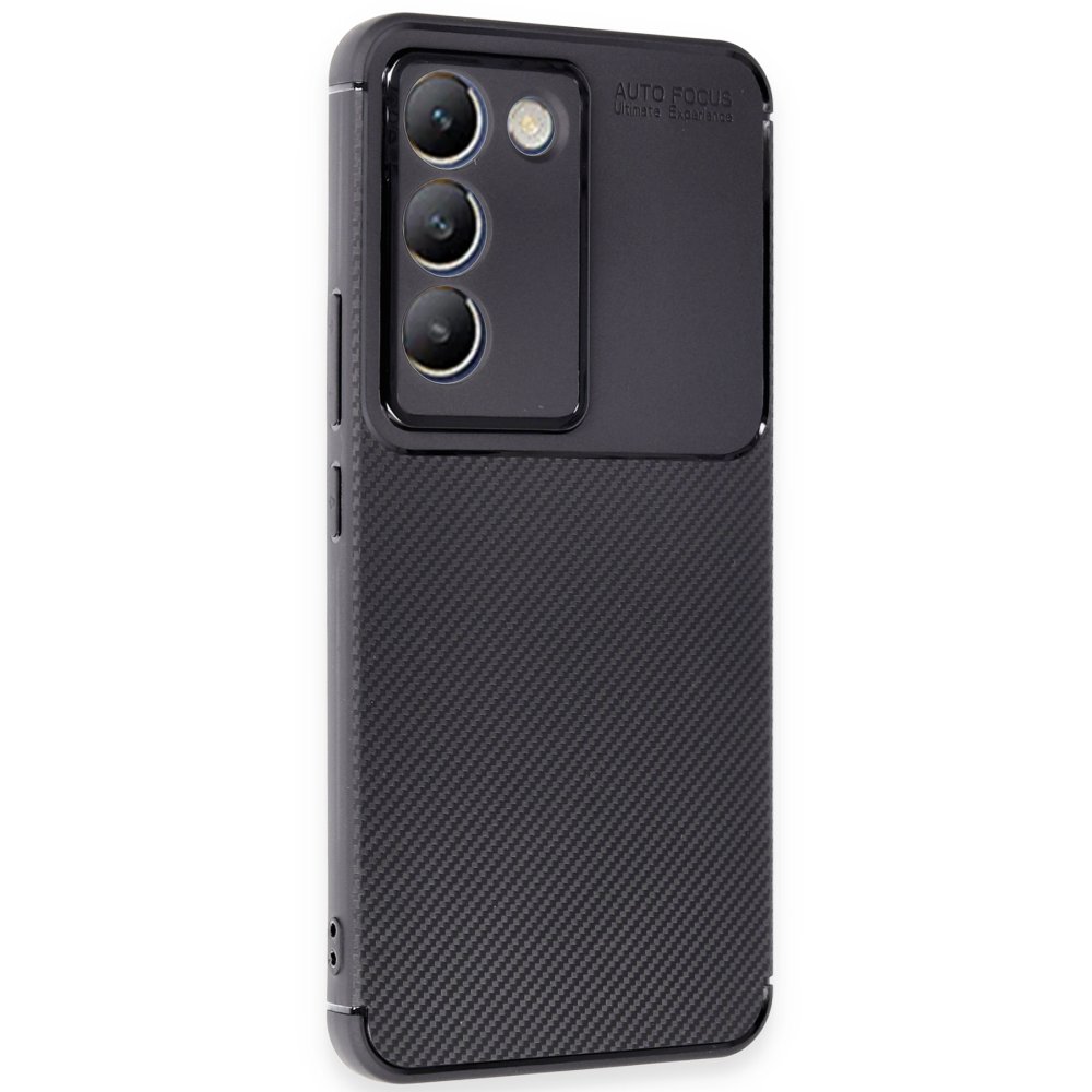 Vivo V30 Lite 4G Kılıf Auto Focus Karbon Kapak - Siyah Vivo V30 Lite 4G Kılıf Auto Focus Karbon Kapak - Siyah