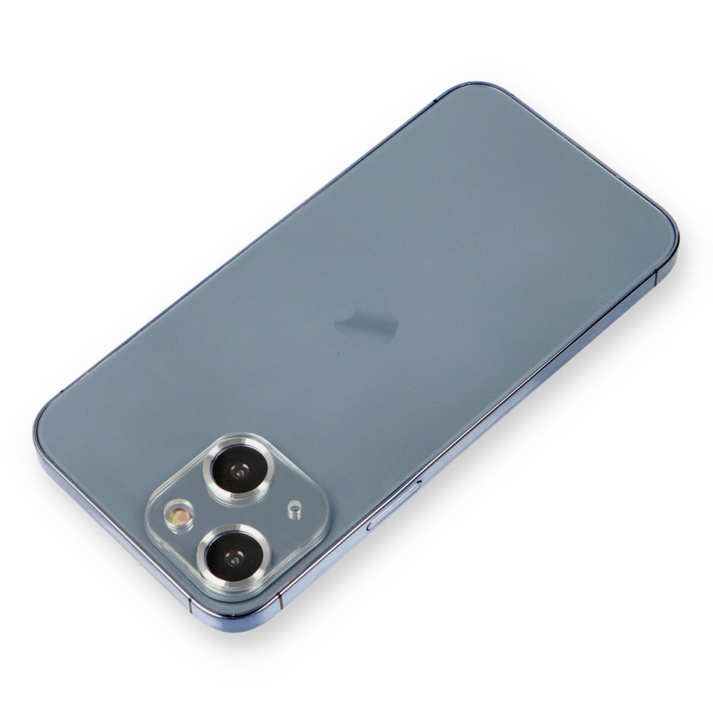  iPhone 13 Mini Metal Kamera Lens Koruma Cam - Gümüş