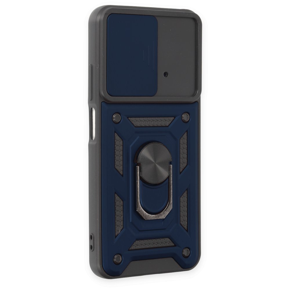  Xiaomi Poco M4 Pro 4G Kılıf Pars Lens Yüzüklü Silikon - Lacivert