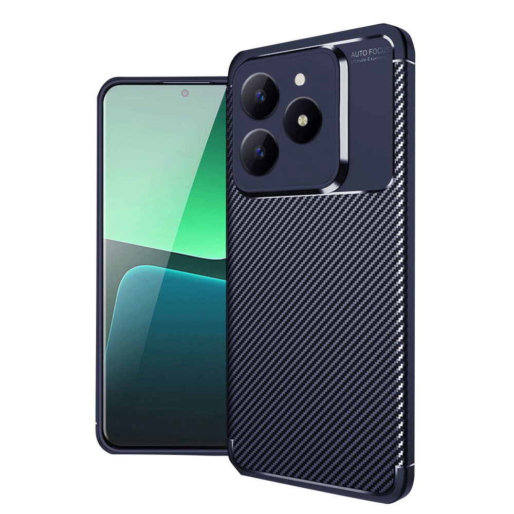 Realme C61 Kılıf Auto Focus Karbon Kapak - Lacivert Realme C61 Kılıf Auto Focus Karbon Kapak - Lacivert