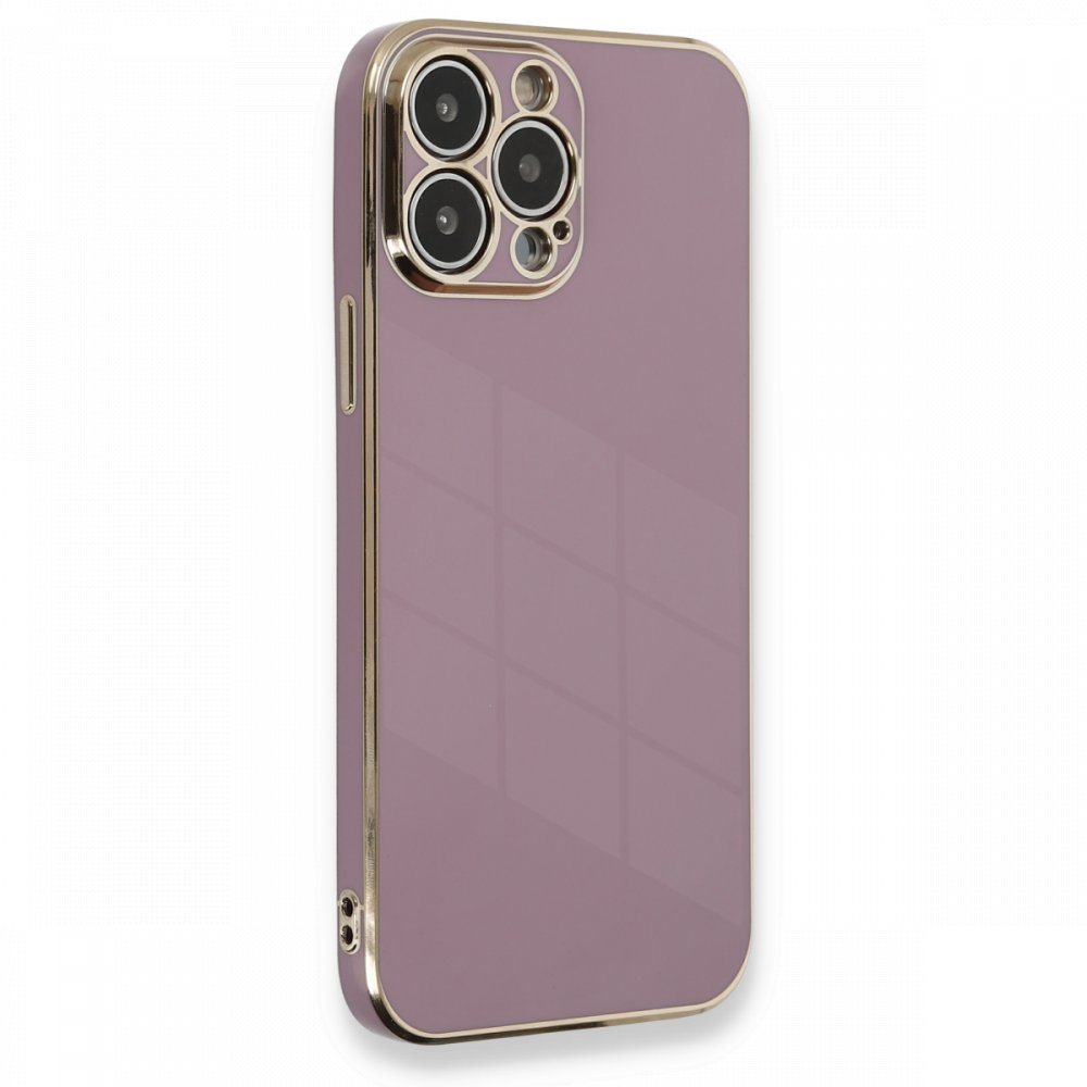  iPhone 13 Pro Kılıf Volet Silikon - Mor