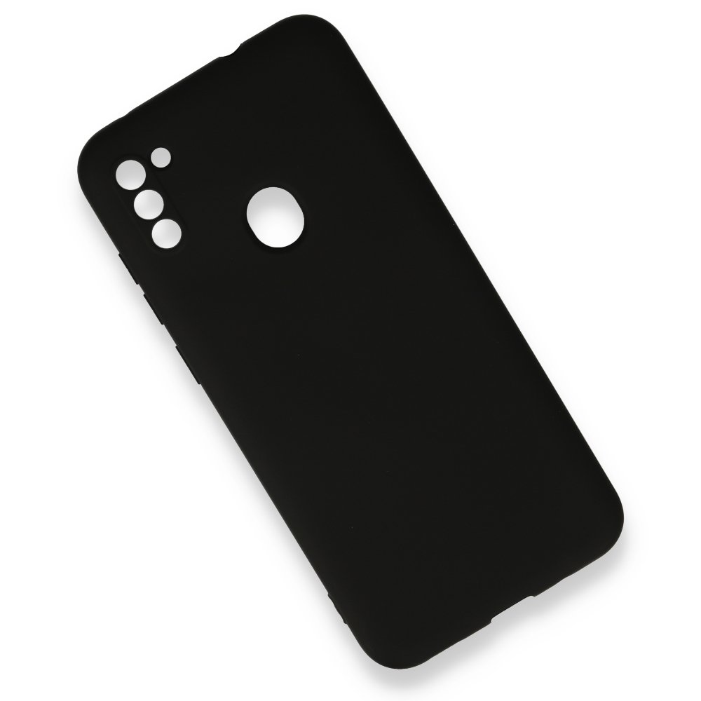  Samsung Galaxy M11 Kılıf Nano içi Kadife Silikon - Siyah