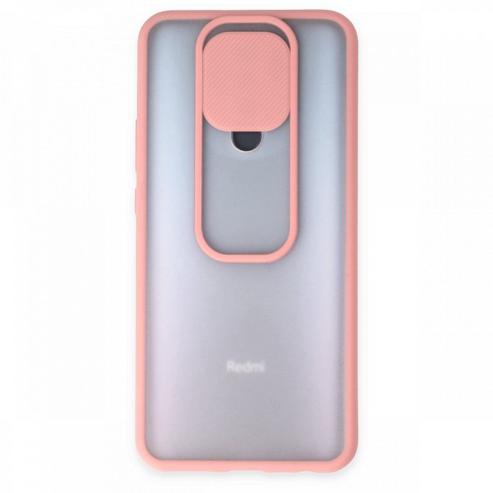 Redmi 9 Kılıf Palm Buzlu Kamera Sürgülü Silikon - Pembe Redmi 9 Kılıf Palm Buzlu Kamera Sürgülü Silikon - Pembe