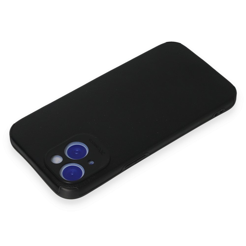 iPhone 15 Kılıf Loop Deri Silikon - Siyah  iPhone 15 Kılıf Loop Deri Silikon - Siyah