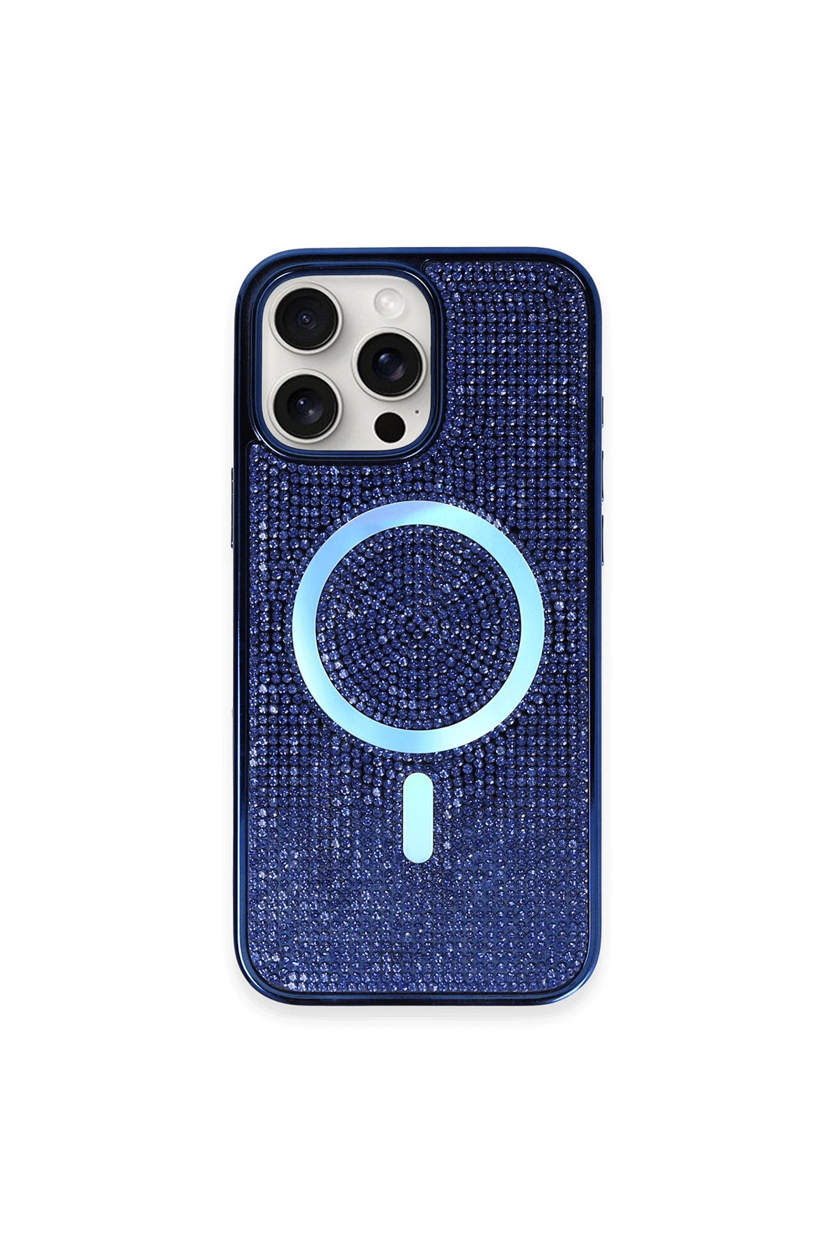  iPhone 16 Pro Max Kılıf Diamond Magsafe Kapak - Lacivert