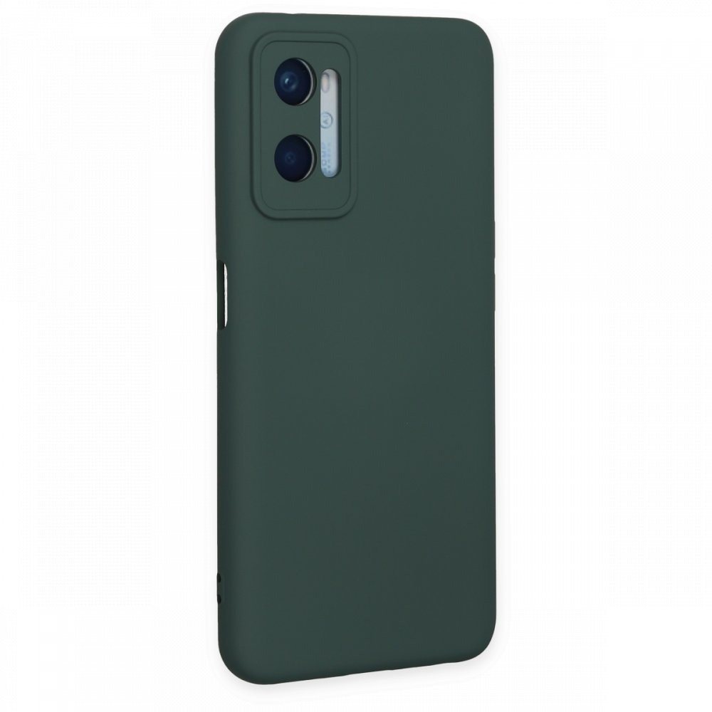 Oppo A96 Kılıf Nano içi Kadife Silikon - Koyu Yeşil Oppo A96 Kılıf Nano içi Kadife Silikon - Koyu Yeşil