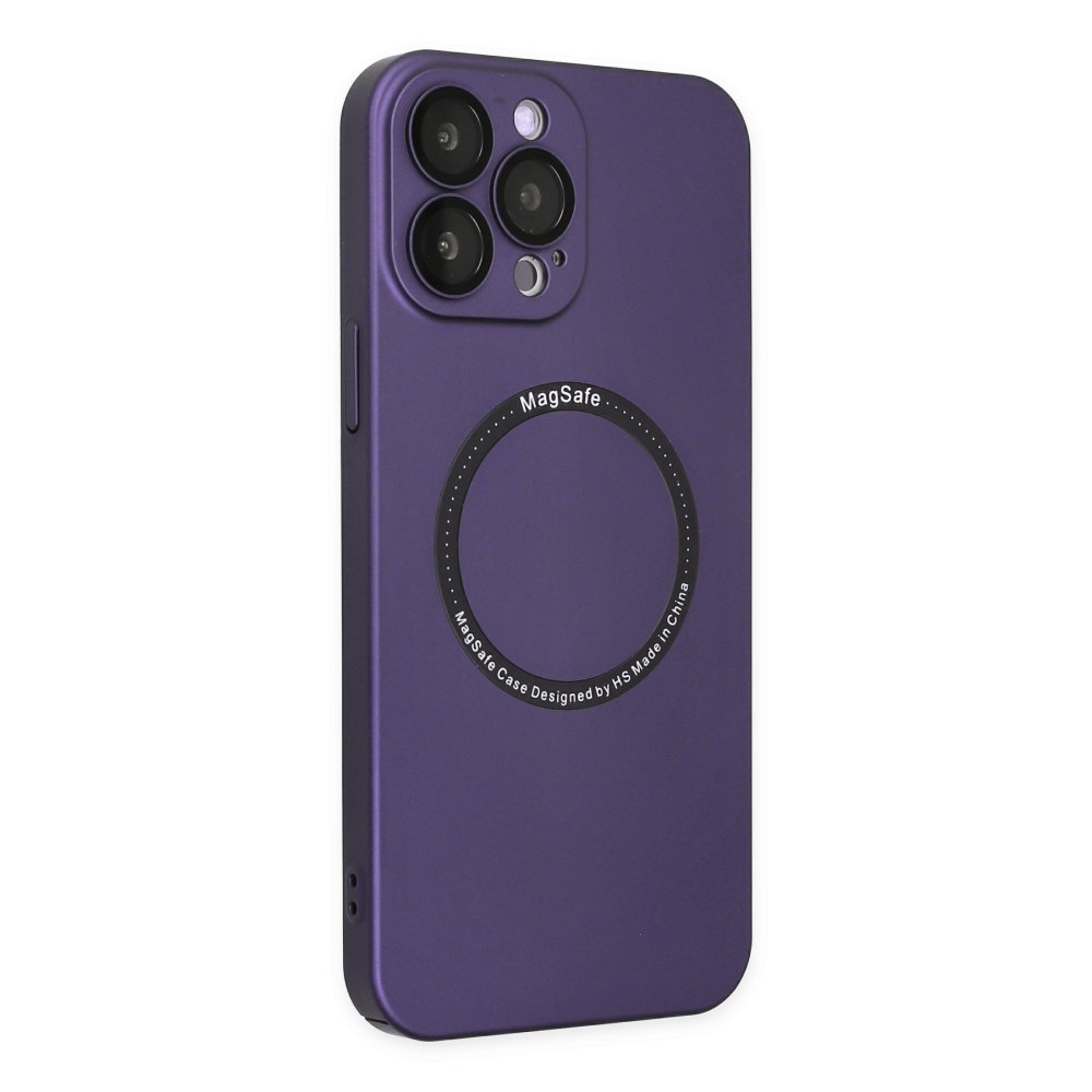  iPhone 14 Pro Kılıf Jack Magneticsafe Lens Silikon - Mor
