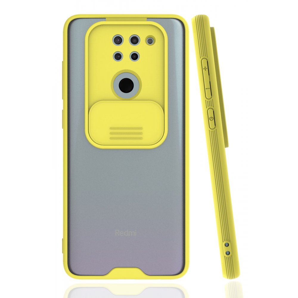 Redmi Note 9 Kılıf Platin Kamera Koruma Silikon - Sarı