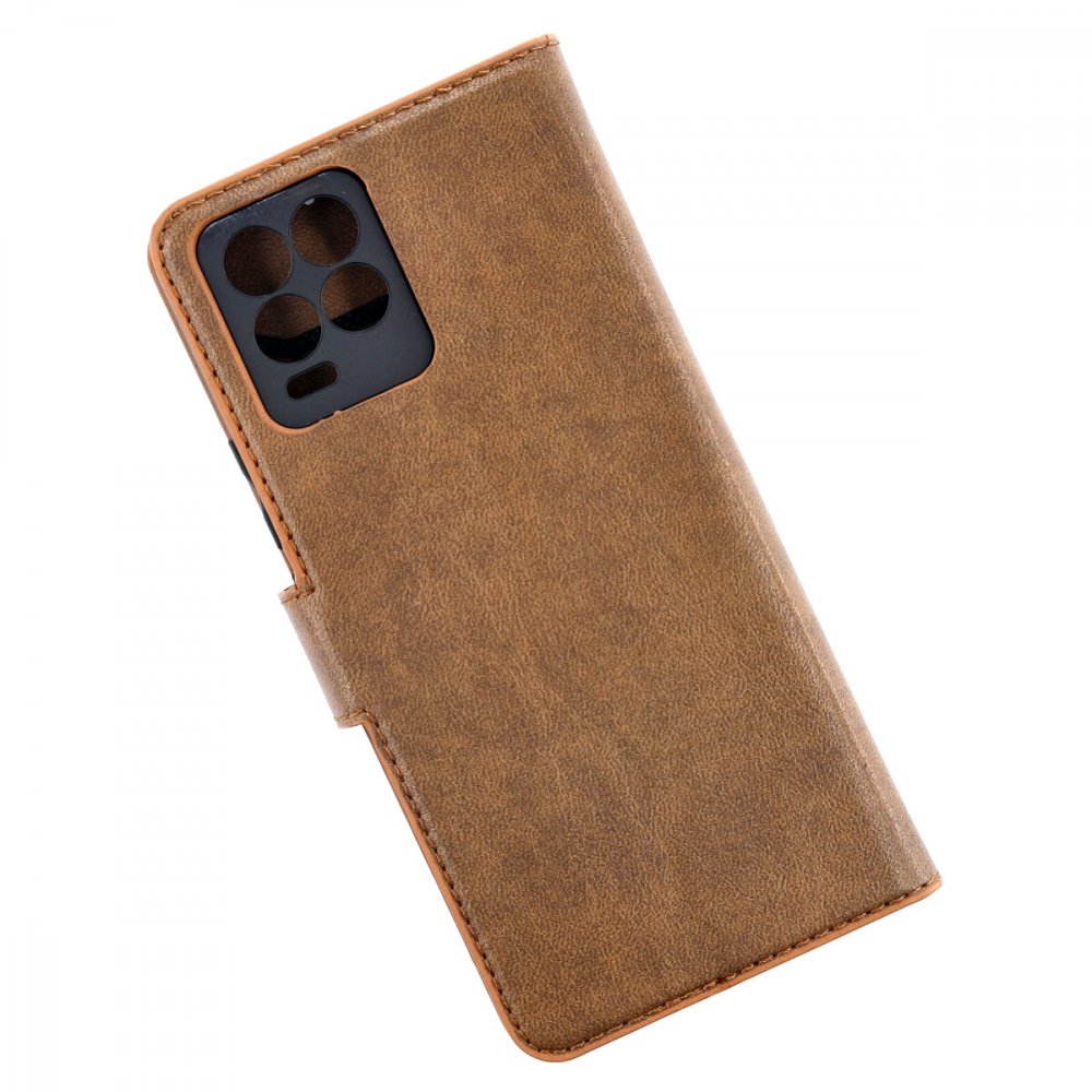  Realme 8 Pro Kılıf Trend S Plus Kapaklı Kılıf - Taba