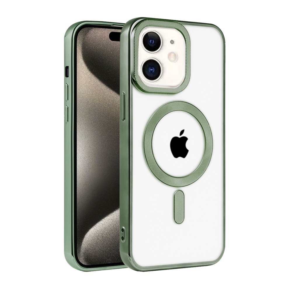 iPhone 11 Kılıf Kronos Magsafe Kapak - Koyu Yeşil iPhone 11 Kılıf Kronos Magsafe Kapak - Koyu Yeşil