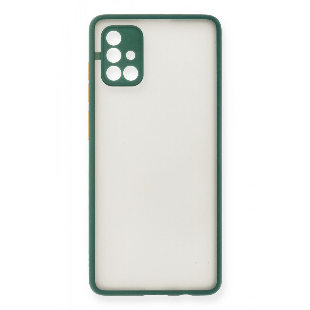  Samsung Galaxy A71 Kılıf Montreal Silikon Kapak - Yeşil