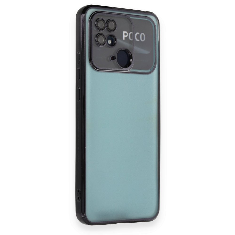 Xiaomi Poco C40 Kılıf Razer Lensli Silikon - Siyah Xiaomi Poco C40 Kılıf Razer Lensli Silikon - Siyah