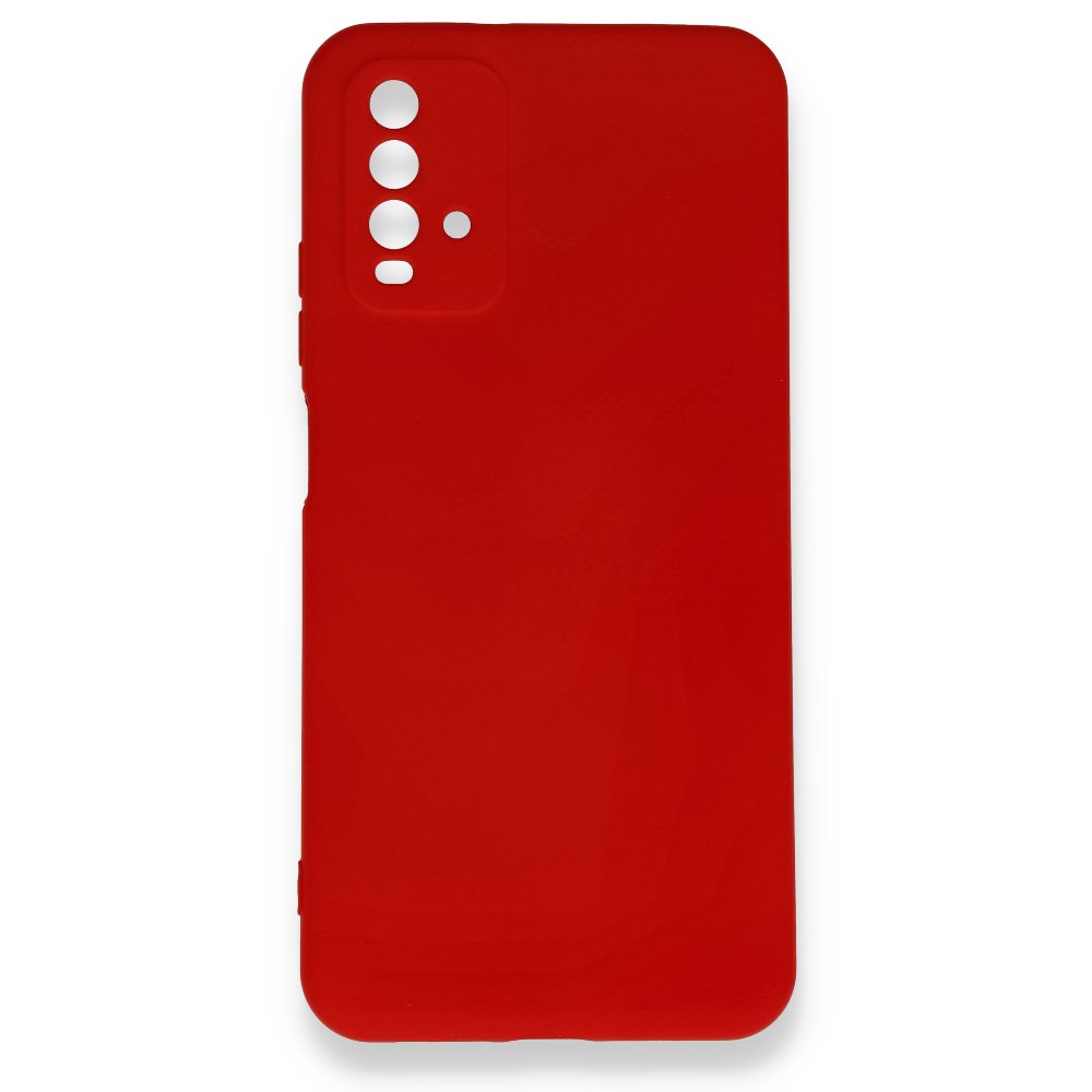Redmi 9T Kılıf Nano içi Kadife Silikon - Kırmızı