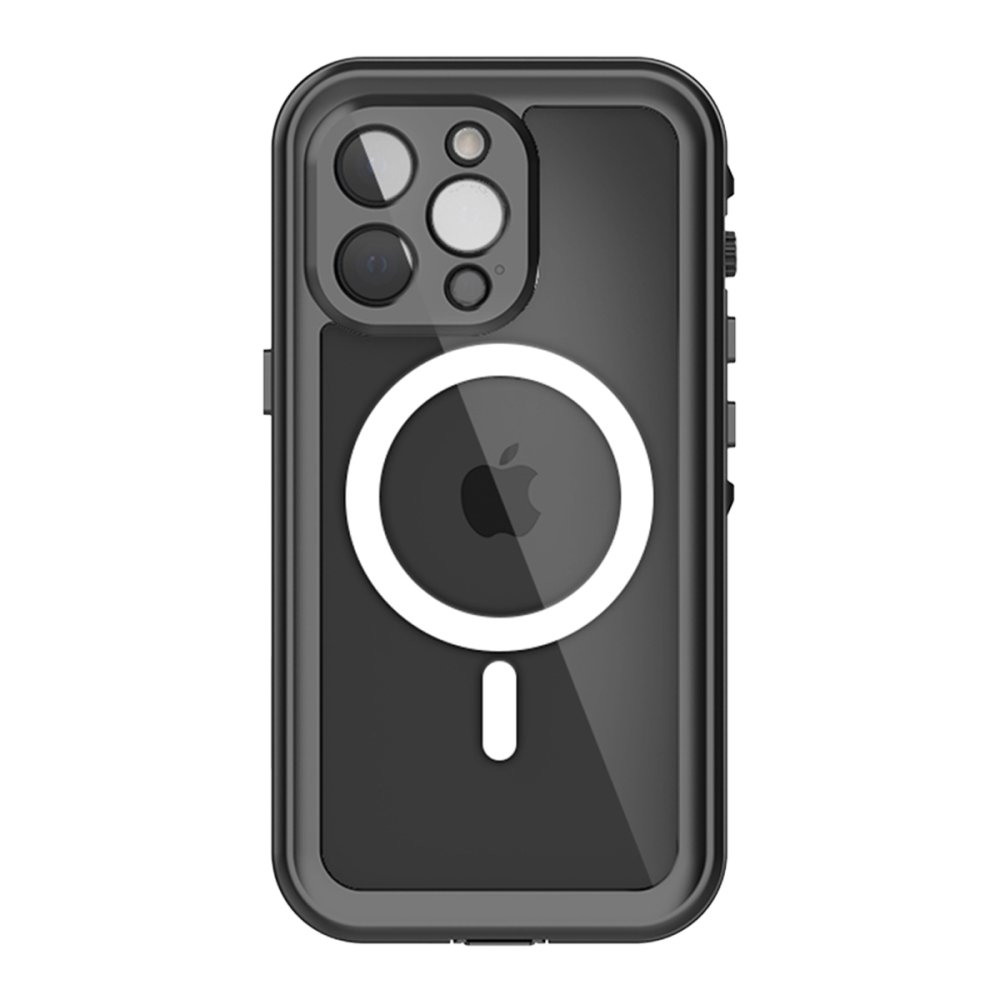  iPhone 13 Pro Kılıf Red Pepper Magneticsafe Su Geçirmez Kılıf - Siyah-Gri