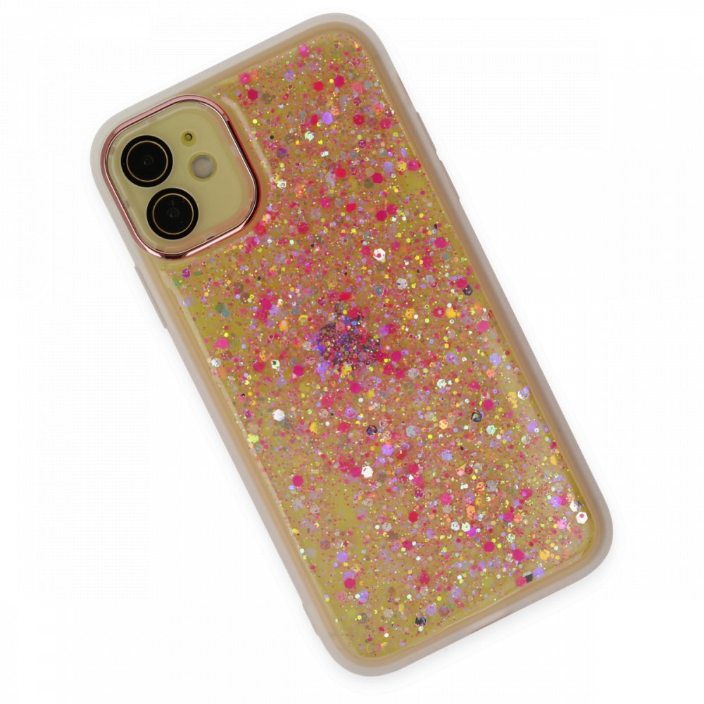  iPhone 12 Kılıf Neon Light Silikon - Pudra