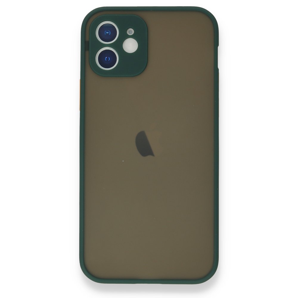  iPhone 12 Mini Kılıf Montreal Silikon Kapak - Yeşil
