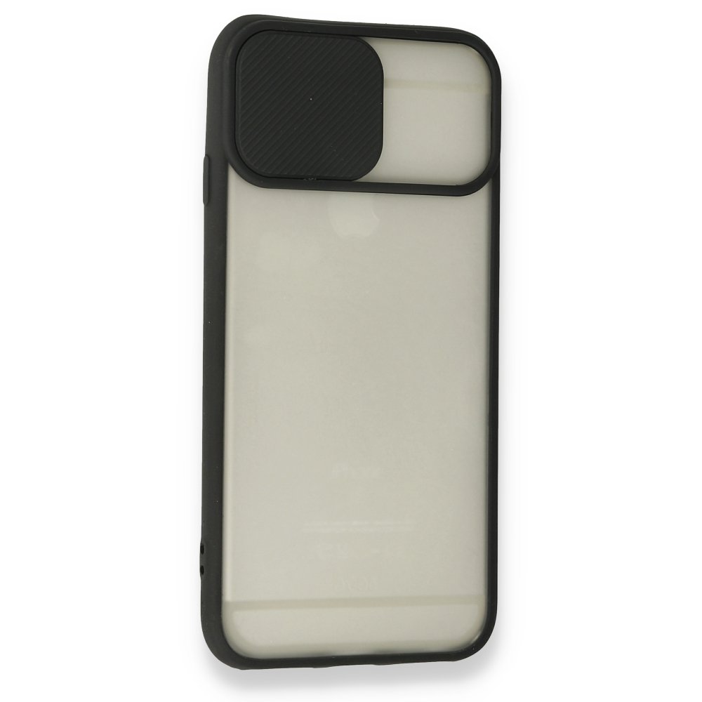  iPhone 6 Kılıf Palm Buzlu Kamera Sürgülü Silikon - Siyah