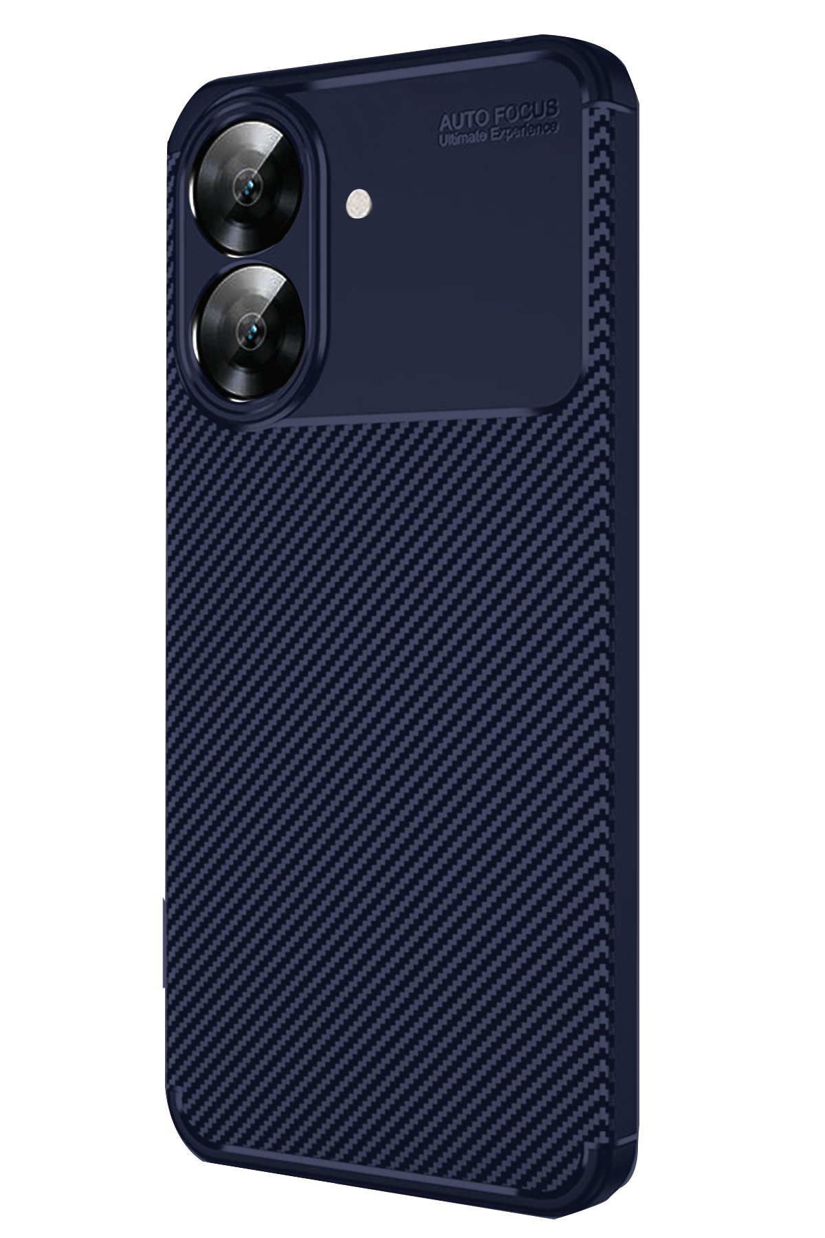Realme Note 60 Kılıf Auto Focus Karbon Kapak - Lacivert Realme Note 60 Kılıf Auto Focus Karbon Kapak - Lacivert