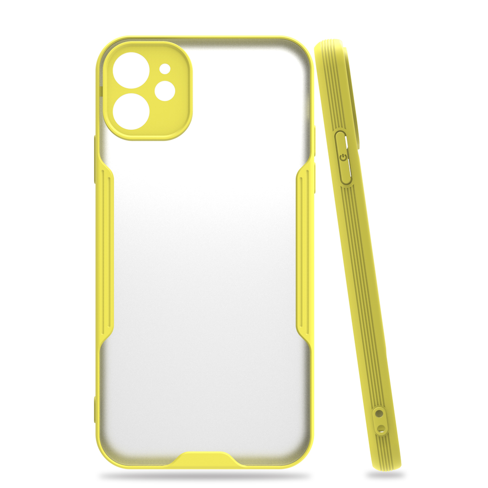  iPhone 11 Kılıf Platin Silikon - Sarı