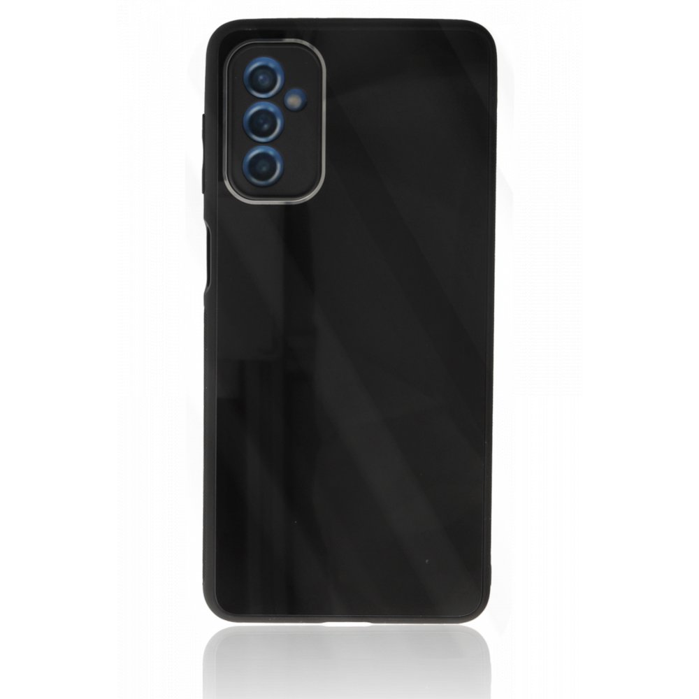  Samsung Galaxy M52 5G Kılıf Glass Kapak - Siyah