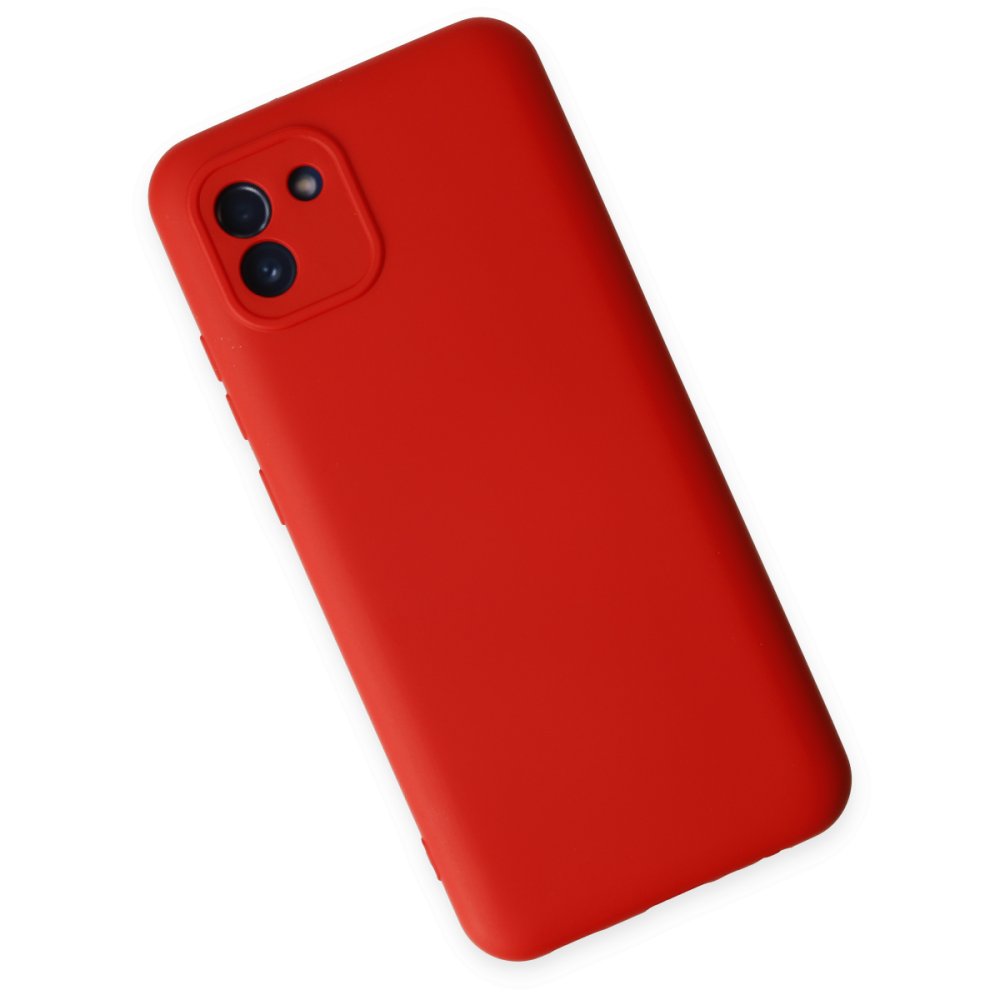  Samsung Galaxy A03 Kılıf Nano içi Kadife Silikon - Kırmızı