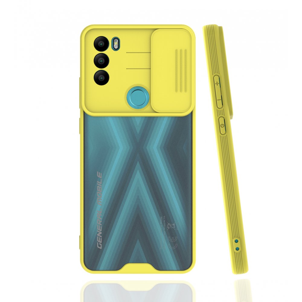  General Mobile GM 21 Plus Kılıf Platin Kamera Koruma Silikon - Sarı