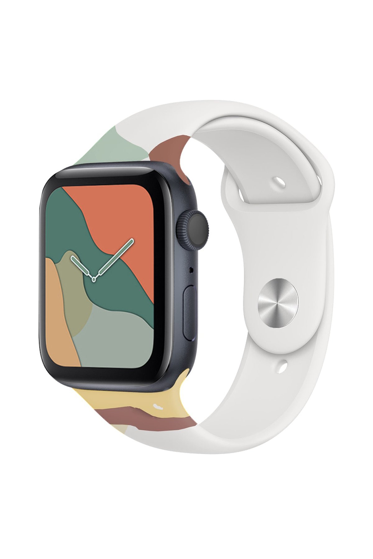  Apple Watch 45mm KR407 Kamuflaj Silikon Kordon - Desen 3