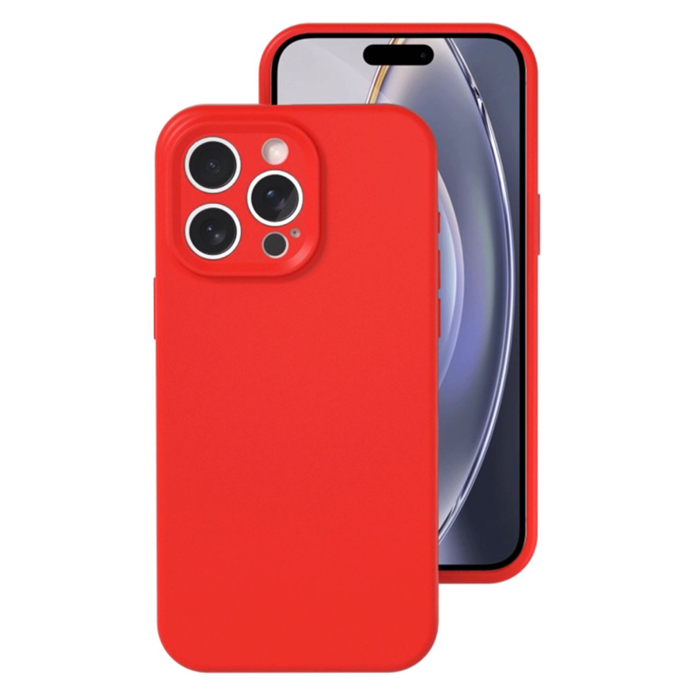  iPhone 16 Pro Kılıf Nano içi Kadife Silikon - Kırmızı