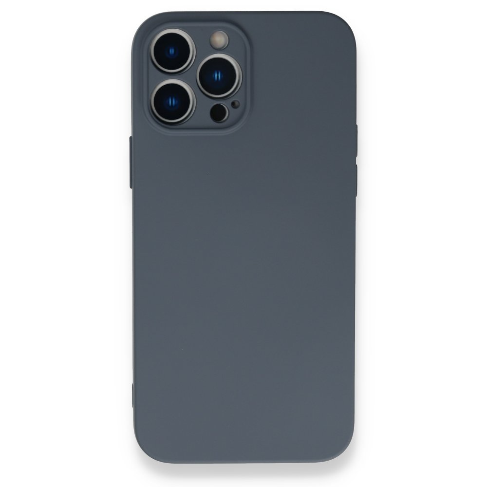  iPhone 13 Pro Max Kılıf Nano içi Kadife Silikon - Gri