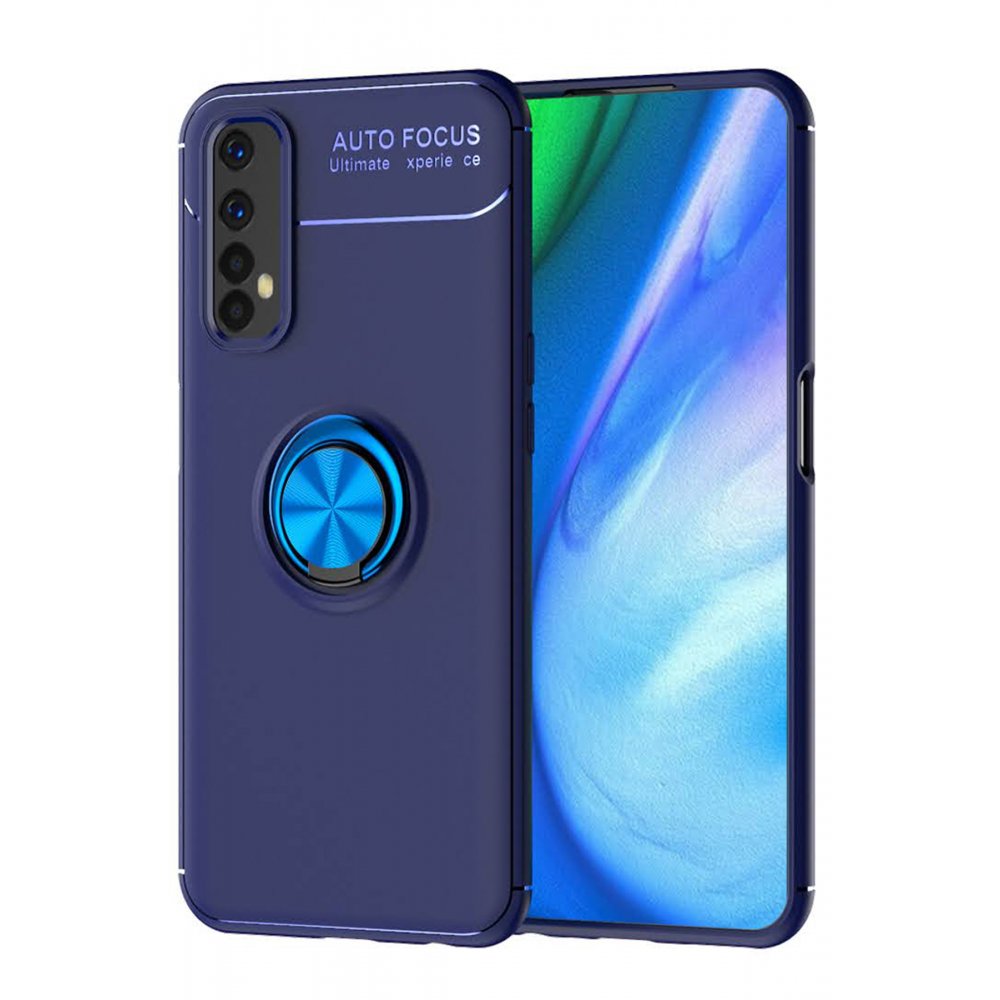 Realme 7 Kılıf Range Yüzüklü Silikon - Mavi Realme 7 Kılıf Range Yüzüklü Silikon - Mavi