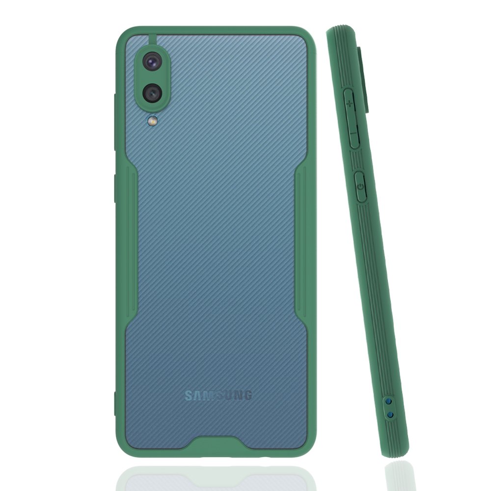  Samsung Galaxy A02 Kılıf Platin Silikon - Yeşil