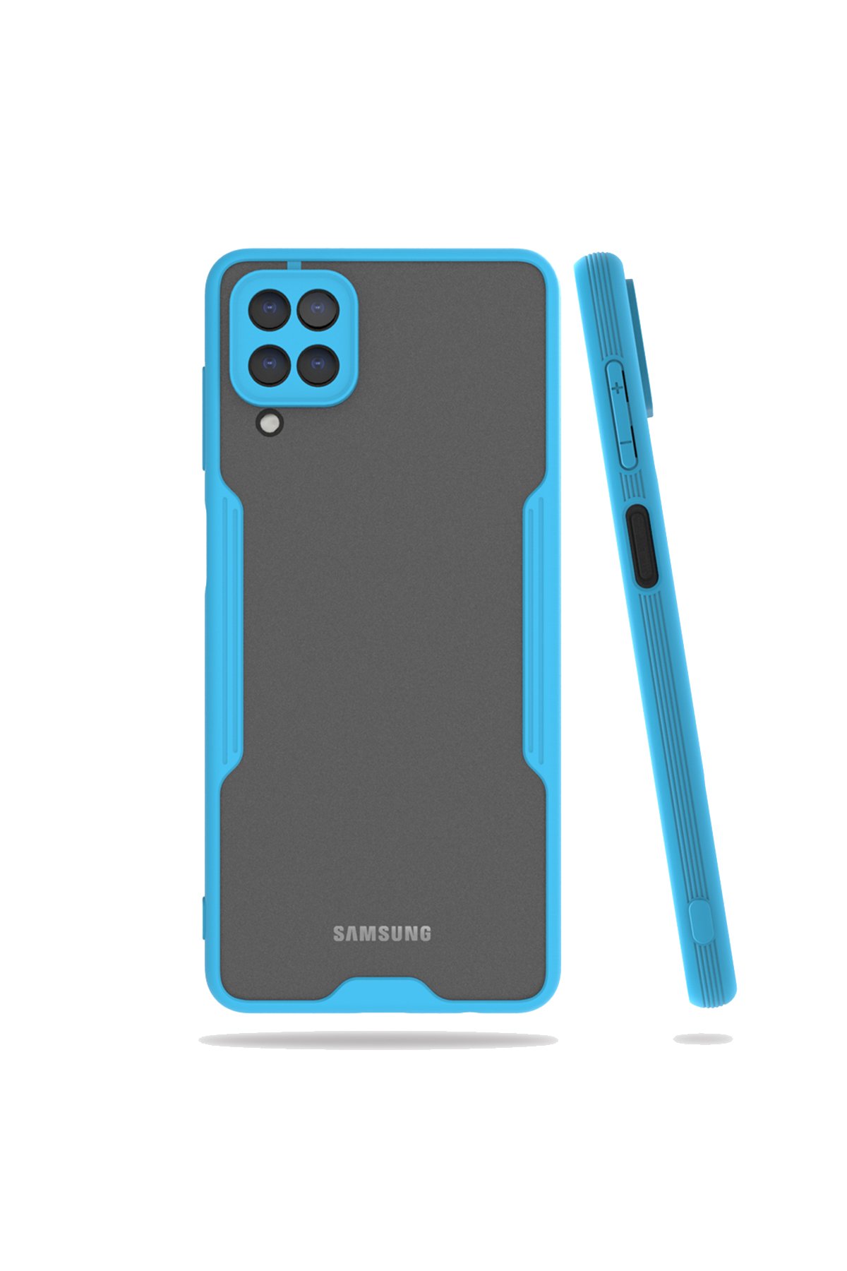  Samsung Galaxy M32 Kılıf Platin Silikon - Mavi