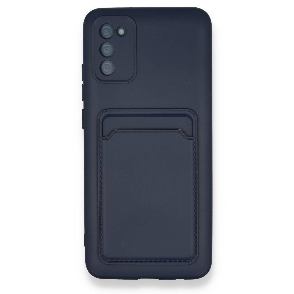  Samsung Galaxy A02S Kılıf Kelvin Kartvizitli Silikon - Lacivert