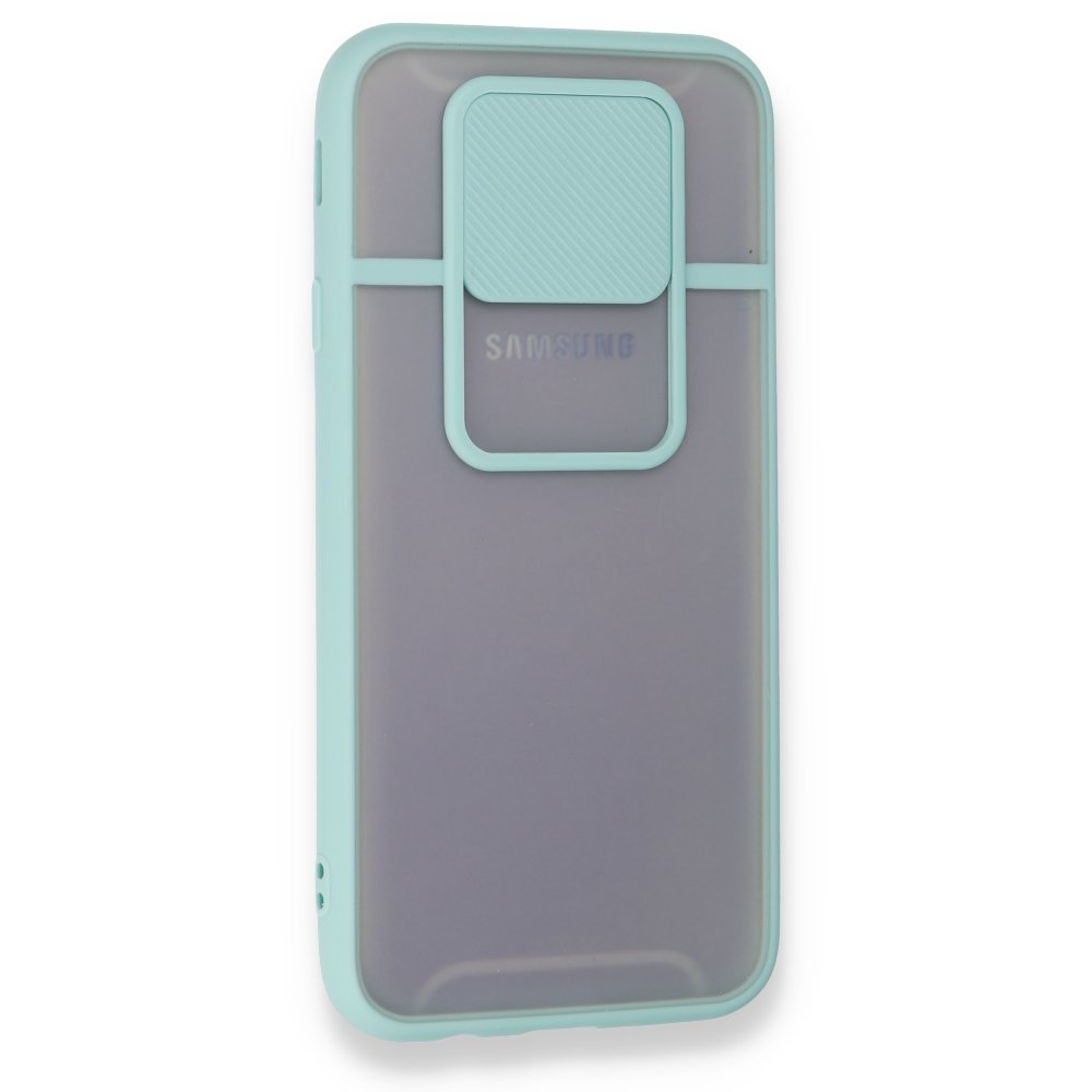  Samsung Galaxy J7 Pro / J730 Kılıf Palm Buzlu Kamera Sürgülü Silikon - Turkuaz