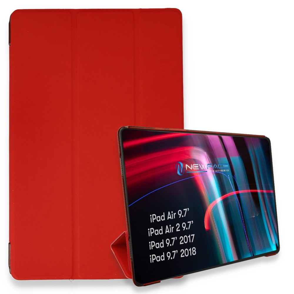  iPad 9.7 (2017) Kılıf Tablet Smart Kılıf - Kırmızı